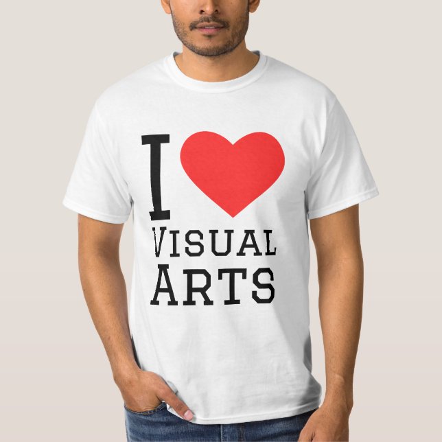 T-shirt I love visual arts  (Devant)