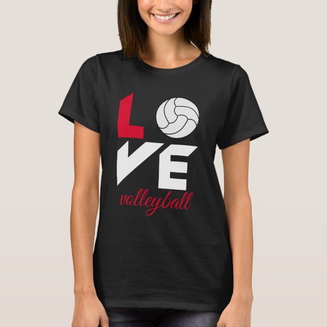 T-shirt I Love volleyball (Devant)