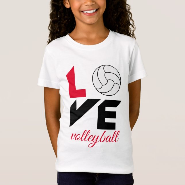 T-Shirt I Love volleyball (Devant)