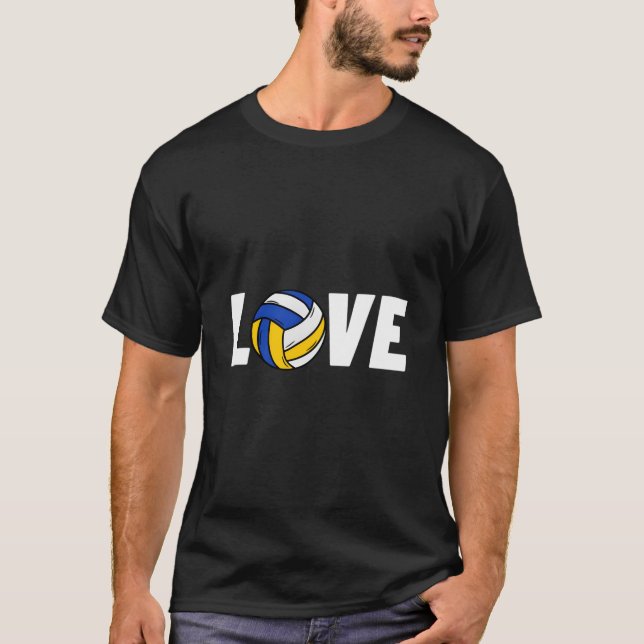 T-shirt I Love Volleyball Volleyball (Devant)