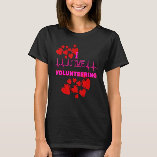 T-shirt I Love Volunteer (Devant)