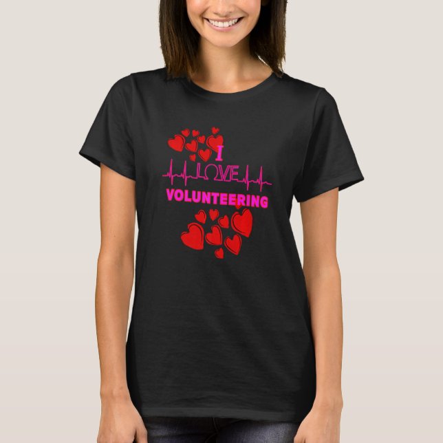 T-shirt I Love Volunteer (Devant)