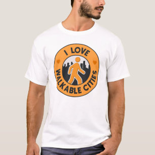 T-shirt I Love Walkable Cities - Urbanisme