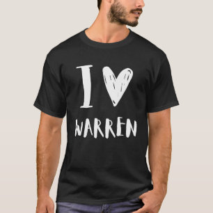 T-shirt I Love WARREN Boyfriend et mignonne famille d'anni