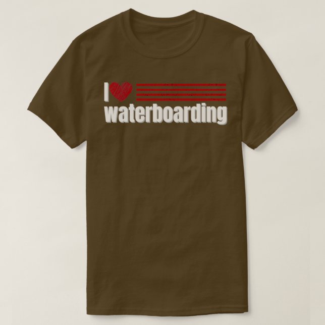 T-shirt I Love waterboarding (Design devant)