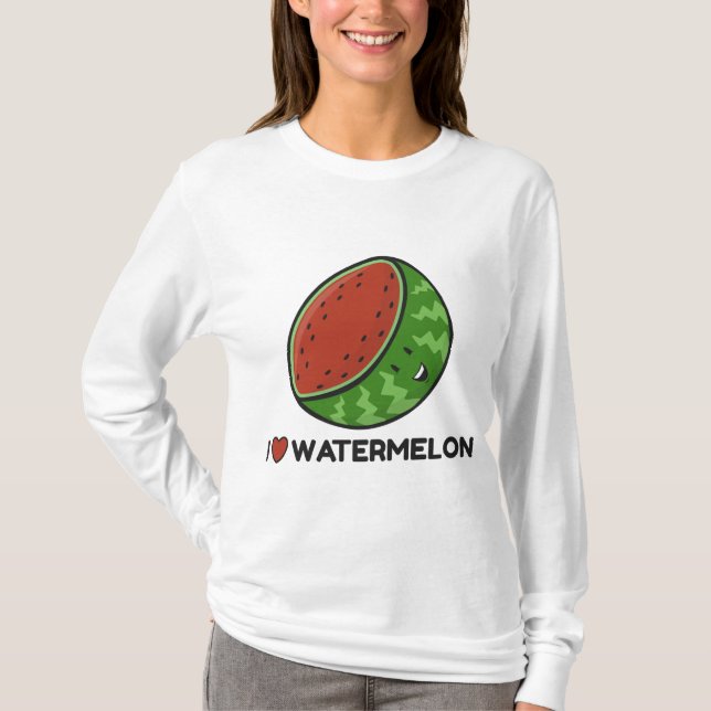 T-shirt I Love Watermelon Fruit Lovers (Devant)