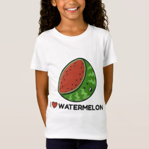 T-Shirt I Love Watermelon Fruit Lovers