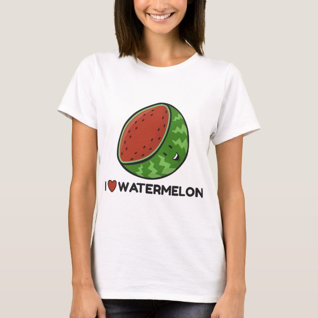T-shirt I Love Watermelon Fruit Lovers (Devant)