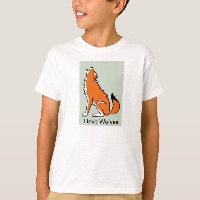 T-shirt I love WOLVES - Graphique animal - Faune (Devant)