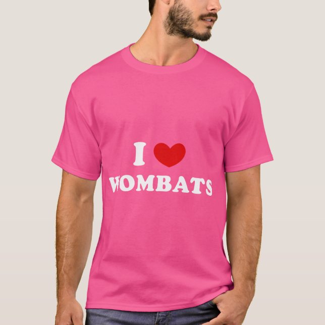 T-shirt I Love Wombats I Heart Wombats (Devant)