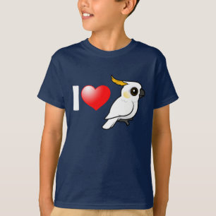 T-shirt I Love Yellow-Crested Cockatoos (vers le bas)