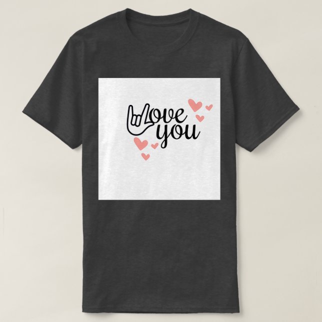 T-shirt i love you 3 (Design devant)
