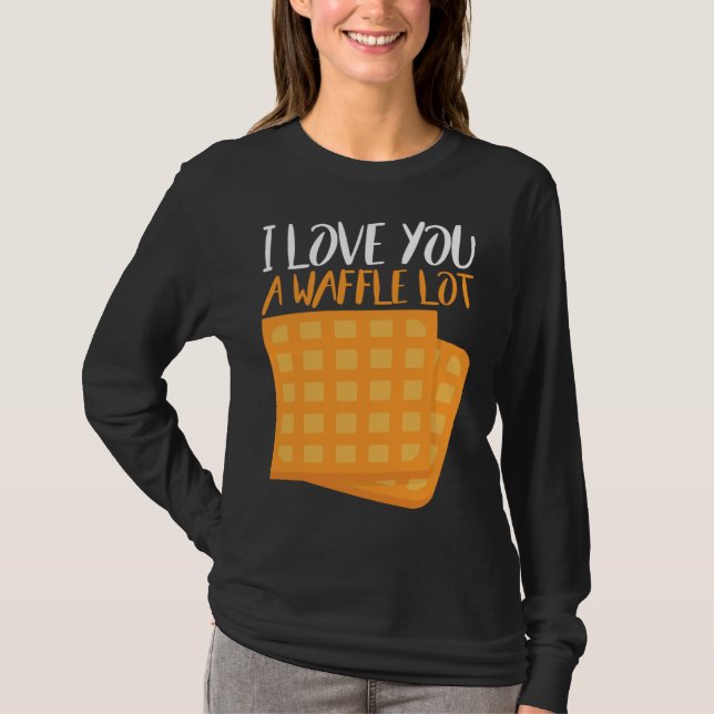 T-shirt I Love You A Waffle Lot (Devant)