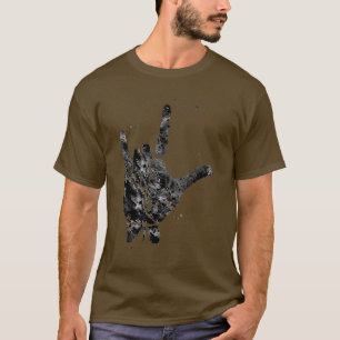 T-shirt I Love You ASL Hand Print 3