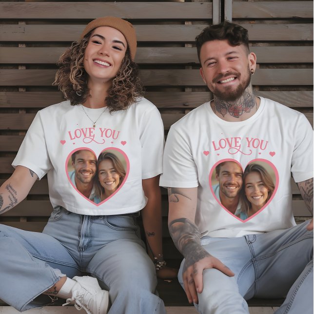 T-shirt I Love You Heart Romantic Photo men (I Love You Heart Romantic Photo men T-Shirt)