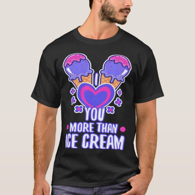 T-shirt I love you more than ice cream  4 (Devant)