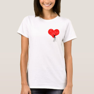 T-shirt I Love You Red Heart drôle cool élégant