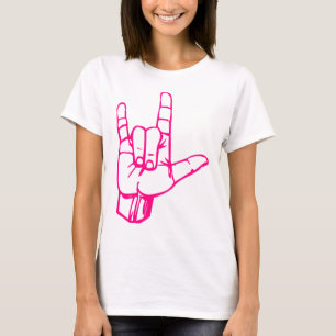 T-shirt I Love You Sign Language