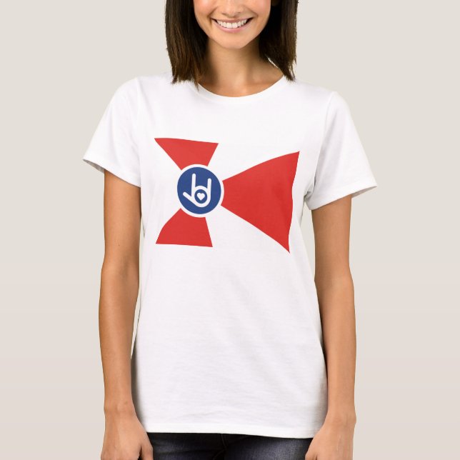 T-shirt I Love You Wichita Flag (Devant)