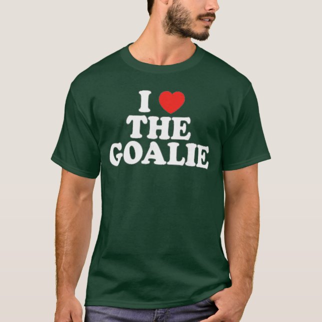 T-shirt I Lovehe Goalie Heart Soccer Hockey Sport Goalie f (Devant)