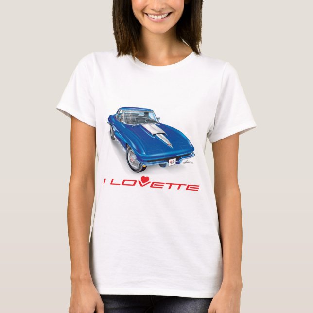T-SHIRT I LOVETTE UNIQUE CONCEPTION DE VOITURE (Devant)