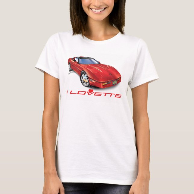 T-SHIRT I LOVETTE UNIQUE CONCEPTION DE VOITURE (Devant)