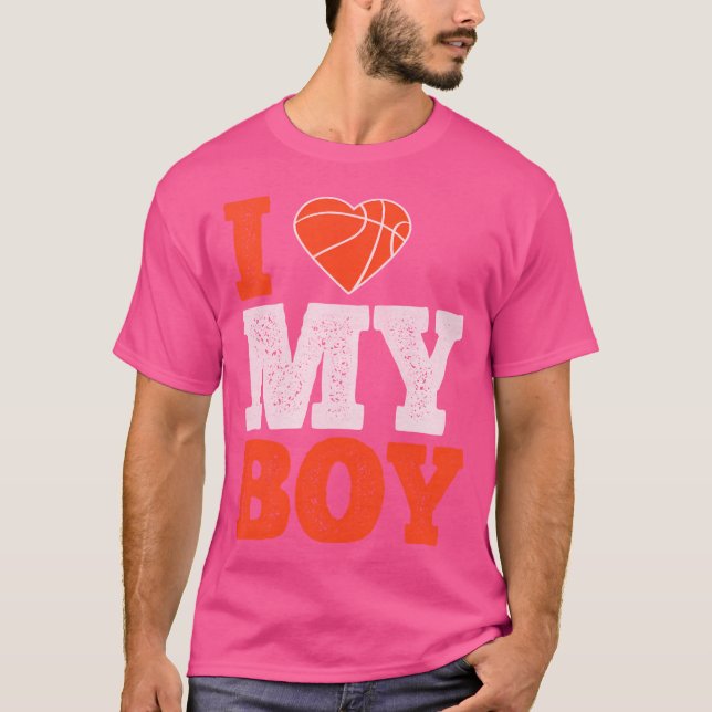 T-shirt I Loy My Boy - Basketball Cadeaux Hommes Femmes (Devant)