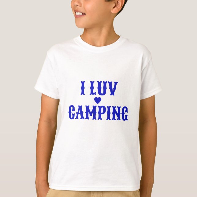 T-Shirt I Luv Camping Kids Hanes (Devant)
