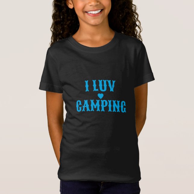 T-Shirt I Luv Camping pour enfants (Devant)
