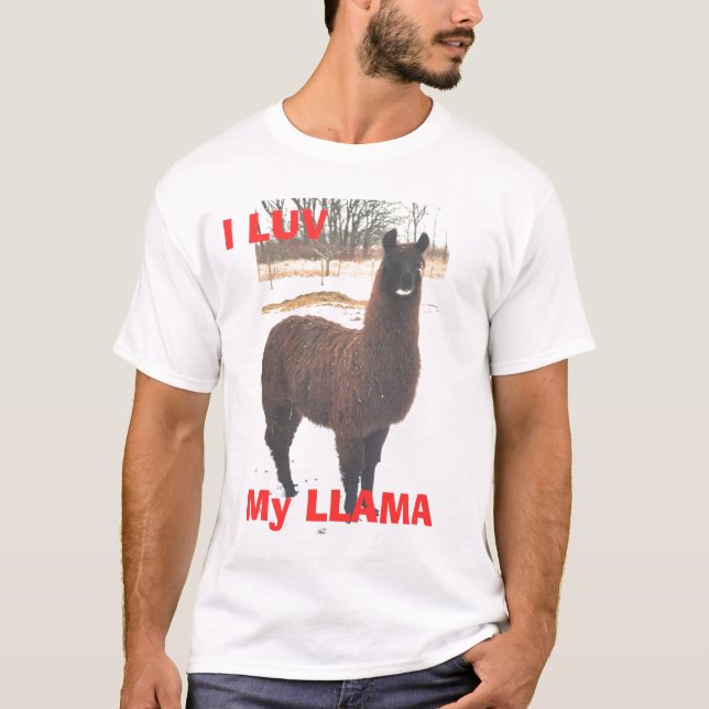 T-shirt I LUV mon LAMA (Devant)