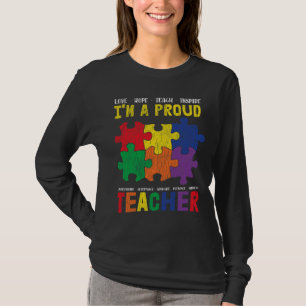 T-shirt I M A Proud Teacher Autistic Kids Autism Awareness