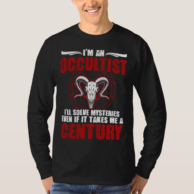 T-shirt I m An Occultist Satanic Witchcraft Baphomet Goth  (Devant)