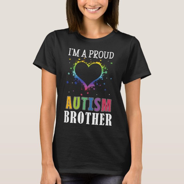 T-shirt I M Fier Brother Puzzle Sensibilisation sur l'auti (Devant)