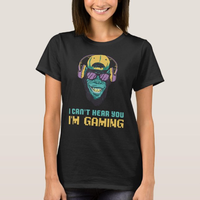 T-shirt I m gaming Ich kann dich nicht hören ich zocke Gam (Devant)