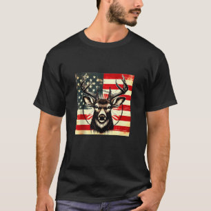 T-shirt I M In Fitness Fit Ness Deer Drapeau Amarican Drap