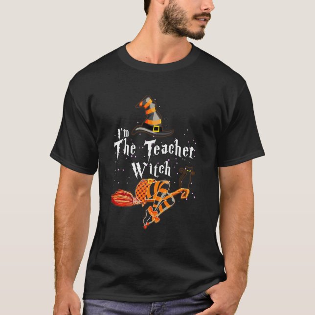 T-shirt I M L'Enseignant Witch Halloween Matching Group Co (Devant)