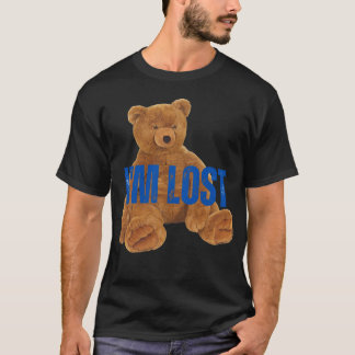 T-shirt I m lost Bear Novelty 90s retro funny