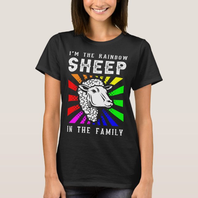T-shirt I m The Rainbow Sheep In The Family Transgender Ga (Devant)