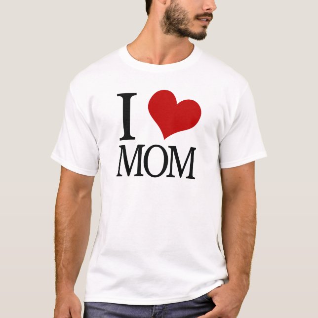 T-shirt I maman de coeur (maman d'amour d'I) (Devant)