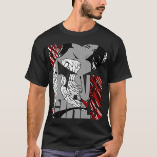 T-shirt I mauvaises filles 2,1 de coeur - noir