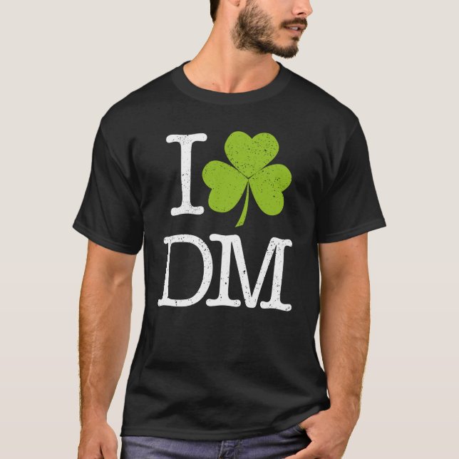 T-shirt I mode de profondeur shamrock (i love DM) (Devant)