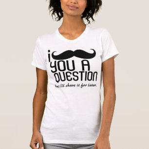 T-shirt I moustache vous un débardeur de dames de question