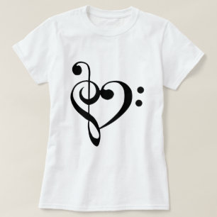 T-shirt I musique cardiaque