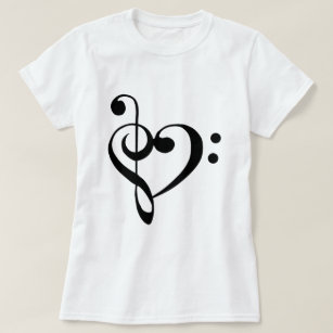 T-shirt I musique cardiaque