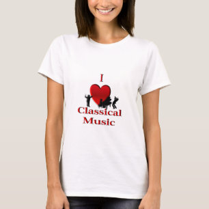 T-shirt I musique classique de coeur