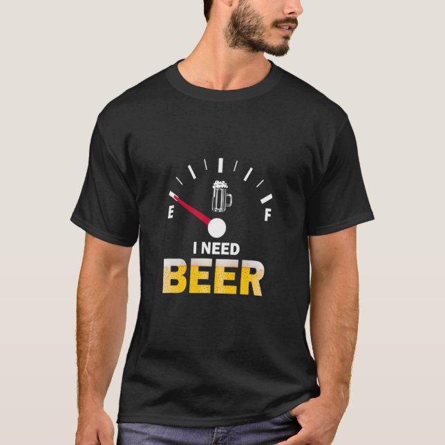 T-shirt I Need Beer Right Meow  Beer (Devant)