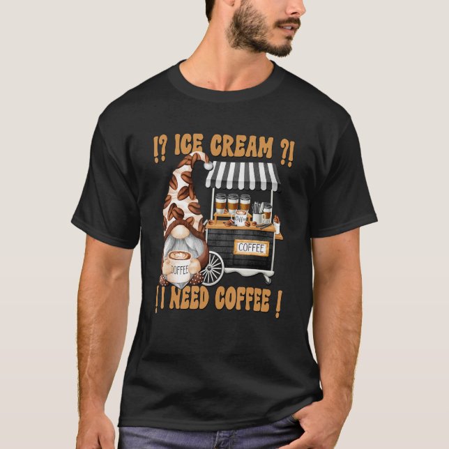 T-shirt I Need Coffee Dad Saying For Men Grumpy Gnome Gran (Devant)