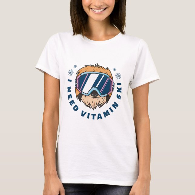 T-shirt I Need Vitamine Ski (Devant)