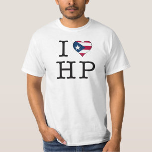 T-SHIRT I NOIR DE HP DE COEUR DE P.R.