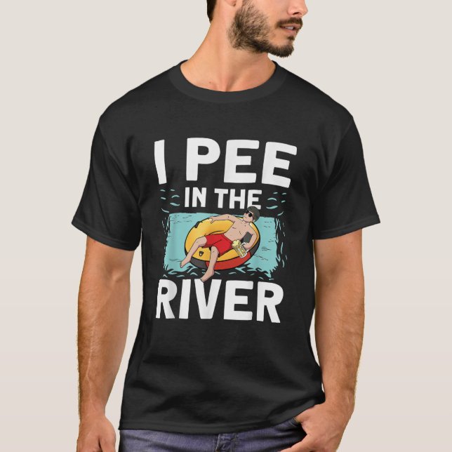 T-shirt I Pee dans la rivière Floating (Devant)